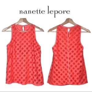 Nanette Lepore Neon Orange Diamond Top